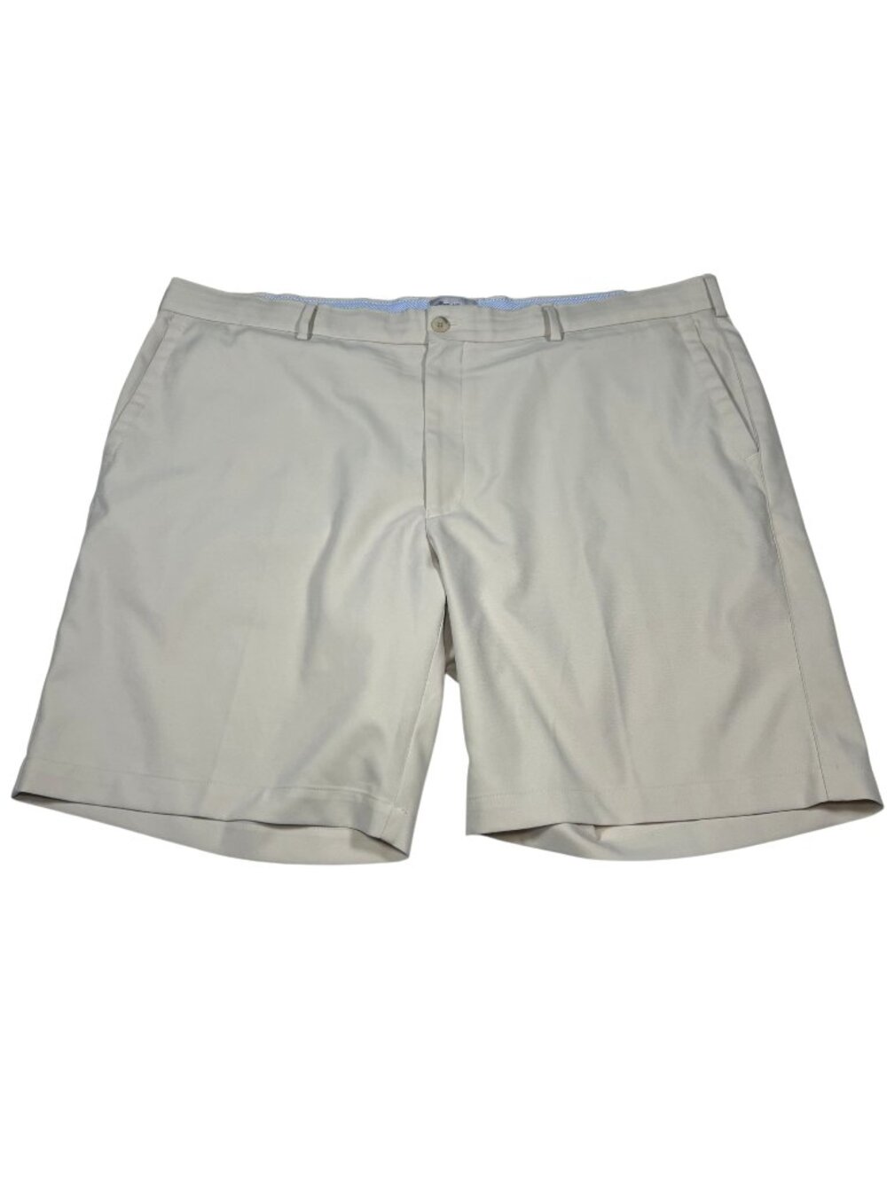 Peter Millar Mens Salam Performance Beige Chino Golf Shorts Size 42 Preppy 9"
